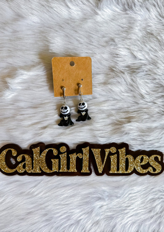 Clip on Skeleton Earrings